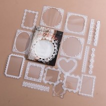 애완 동물 투명 스티커 레이스 시리즈 스크랩북 용품 정크 저널 DIY 문구 장식 30 개/팩, B