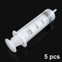 에폭시 주입기 대용량 플라스틱 주사기 재사용 가능한 빨 펌프 주사기 오일 유체 물에, 200ml