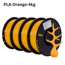 가정용3d프린터 4KG PLA 필라멘트 1.75mm 3D 인쇄 플라스틱 소재 FDM 프린터용 거품 없음 다양한 색상, [06] Orange, 06 Orange
