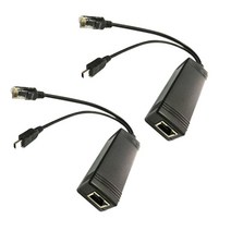 2Pack IEEE 802.3Af 이더네트 Poe 쪼개는 도구 접합기 48V에서 5V에 활동적인 힘, 설명, 설명, 플라스틱