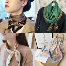 봄스카프 머플러 여성 실크 여자 미니 사각 목스카프