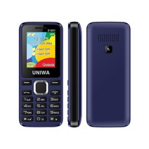 공기계 휴대폰 스마트폰 핸드폰 uniwa e1801 듀얼 심 듀얼 스탠바이 손전등 fm, 영어 키보드, 없음, 파란색