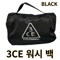 3CE WASH BAG 워시 백, BLACK, FRE