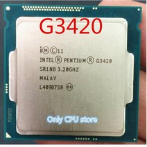 파워딜 인텔 G3420 LGA1150 22 나노 미터 듀얼 코어 100% 제대로 작동하는 데스크탑 프로세서, 한개옵션0