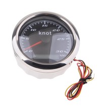 보트 GPS 속도계 속도계 게이지 85mm 0-30 매듭 316L, 설명, 크롬