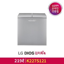 LG전자 [LG][공식판매점] LG DIOS 김치톡톡 뚜껑식 김치냉장고 K227S121 (219L), 단품없음, 없음