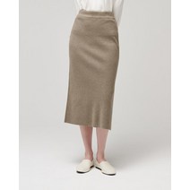 MUSINSA STANDARD 우먼즈 사이드 슬릿 니트 스커트 [헤더 베이지] WOMENS SIDE SLIT KNIT SKIRT [HEATHER BEIGE]