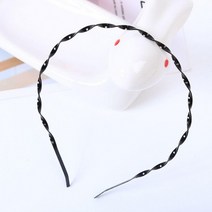 트위스트 철사 머리띠 남여 공용 헤어밴드 남자 여자 남성 세안 스프링 메탈 물결 와이어