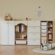 한샘 샘키즈 옷장 2400, B.(몸통)크림화이트(포인트)핑크(B)