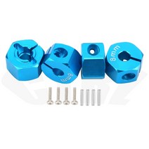 알루미늄 휠 육각 드라이브 허브 핀 나사 포함 RC 자동차 크롤러 HSP HPI Tamiya Traxxas 슬래시 5mm 6mm 7mm 8mm 9mm 10mm 11, Blue 8mm