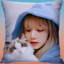 블랙핑크 포토카드 쿠션 굿즈 블랙핑크 선물 쿠션, 35X35cm, P