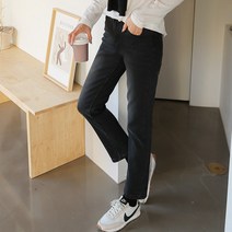 시크폭스 여성용 뭉스 밍크 기모 일자 데님 팬츠