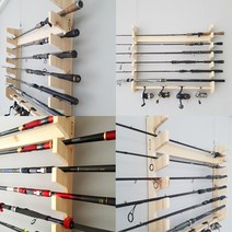 주문제작 낚시대거치대 로드진열장 6구 릴보관 벽걸이, 거치대 6구형