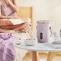 슬로우쿠커ZK30 가정용 여행을 위한 휴대용 전기 스튜 냄비 슬로우 쿠커 티 메이커 600ml, 01 purple_03 AU