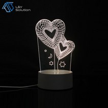 아크리코 아크릴 네온사인 무드등, 하트, 없음