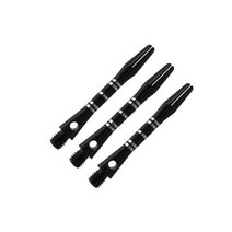 다트 3 pcs 알루미늄 합금 다트 막대 40mm 스레드 짧은 막대 다트 액세서리, 검은색
