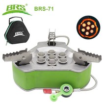 brs 접이식 가스 스토브 야외 캠핑 스토브 9800w 가스 버너 부탄 가스 스토브 피크닉 여행 하이킹 방풍 스토브 brs-17, 1개