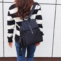통수납 타입 여대생 캐주얼 검정 백팩 여직원가방 여직원선물용 맥북가방
