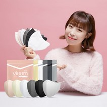 [새부리형 마스크 KF94] 비움 디럭스 KF94 100매 6종 컬러마스크 (25매*4팩), 25개입, 4개, 라이트실버