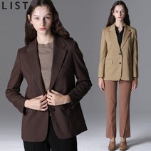 리스트 스트라이프 투 버튼 울재킷 택가격 328000원