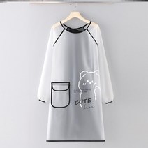 애견미용복 애견미용사 방수 앞치마 긴팔 가운 유니폼 강아지 고양이 목욕 올인원, C 화이트, 1개