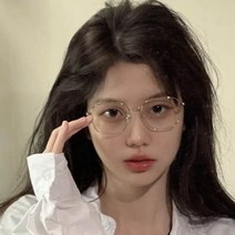 메탈 사각 경량 안경 스마트룩 골드 실버 무테 가벼운 안경테 반무테 반뿔테 여자 남자