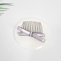 시크몽 프랑스핀 파스텔톤 심플 리본 7 cm 논슬립 헤어 빗핀