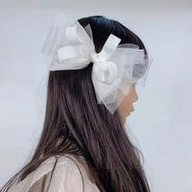 장미공주 여아 촬영 빅 리본 머리핀