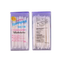 100Pcs 더블 초극세 치아 스틱 구강 케어 깨끗한 치아 음식 잔류 물 이쑤시개 치실 치실 막대 브러쉬 대나무 스틱, default