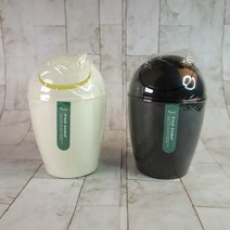 리빙서플라이 스윙 휴지통 3L 미니 쓰레기통 소형, 블랙