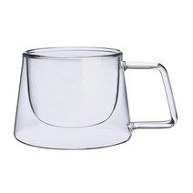 이중 유리 컵 Drinkware 커피 컵 차 음료 컵, 7cmx13cmx9.5cm, B