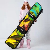 스노보드 휠백 가방 케이스 더블백 보드 캐리어 방수, 주황색 글자 140x35cm