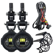 40W 흰색 오토바이 헤드 라이트 6500k LED 보조 안개 운전 램프 BMW R1200GS K1600 R1200G F800GS F700GS F, [04] full set