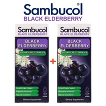 (1+1) 삼부콜 삼부커스 블랙 엘더베리 시럽 슈가 프리 포뮬러 Sambucus Nigra 120ml 2팩