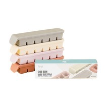 퍼기 이중밀폐 실리콘 이유식큐브 보관 용기 6구, 혼합색상, 4개