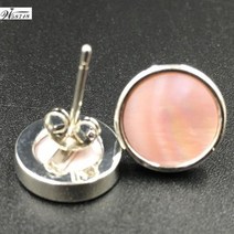 진주귀걸이 패션 주얼리 뉴질랜드 전복 어머니 쉘 라운드 아트 여성 남성 스터드 wb718