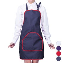DAE23 가게 식당 손님용 목 조절형 배색 기본 앞치마, DAE23 곤색
