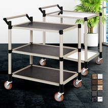 2단/3단 학교 수업 연구실 실험실 카트 그릇수거 호텔 모텔 급식카트 식당, 1개, 일반형 스텐 3단 대