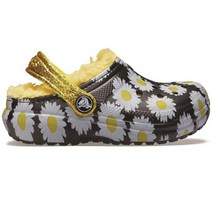 라인드 데이지 클로그 키즈 털샌들 블랙 (207318_0ZI)