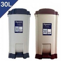 파스텔 사각페달 휴지통 20L 30L 사각쓰레기통 다용도, 네이비