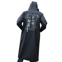 판초우의 비옷 판초우의 패션 긴 성인 남성 여성 블랙 불 침투성 야외 하이킹 레인 코트 판초 자켓 후드 방수 재사용 가능, 검은 색, xxxl