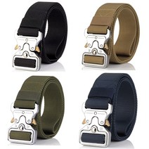 WEJ006K 실버 버클 코브라벨트 전술 나일론 허리띠 군인 (g688)