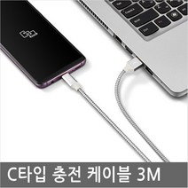 TC-24 차량 뒷자리 긴선 C타입 고속 충전케이블 3M, 골드