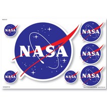 STEA 나사 NASA 로고 스티커SET, 나사 B타입