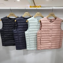 닉스키즈 가로퀼팅U넥 경량조끼