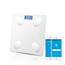 체중계욕실 스마트 전자 BMI 컴포지션 정확한 휴대폰 블루투스 분석기 LED 디지털 고화질 신제품 욕실, 02 White, 한개옵션1