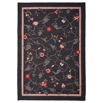 이케아 KLOCKBUSKE 클로크부스케 평직러그 - 다크그레이/꽃 160x230 cm