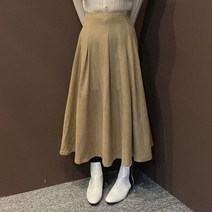 드리뮤즈 국내제작 뒷밴딩 플레어 롱 스커트 2color