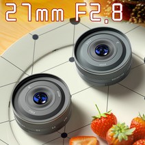 rock star 27mm f2.8 인문학 렌즈 for nikon z canon ef-m m43 fujifilm xf sony e leica sigma l mount 카메라 foo, 검은 색, 전자 마운트