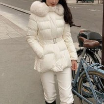 CP 이동식 모자 파카 여성 패션 탄성 허리 퀼트 코트 우아한 솔리드 패딩 재킷 숙녀 DE05